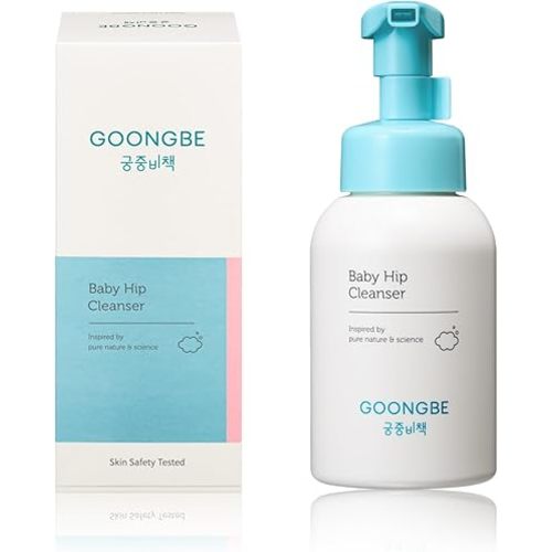 Baby Diapering Cleanser - Korean Baby Hip Buttocks Wash for Baby's Sensitive Skin - Dermatologically Tested - pH 5.5 Soft and Dense Bubble Foam, 10.1 fl.oz.