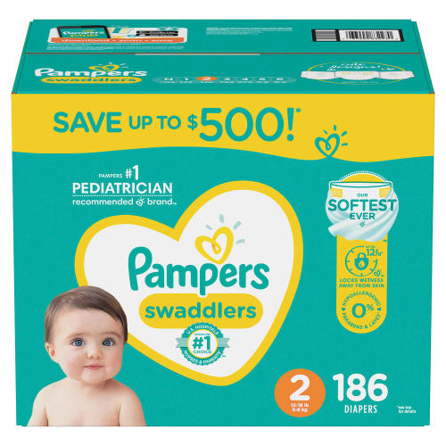Pampers Swaddlers Diapers, Sizes Newborn-8 - Sam's Club