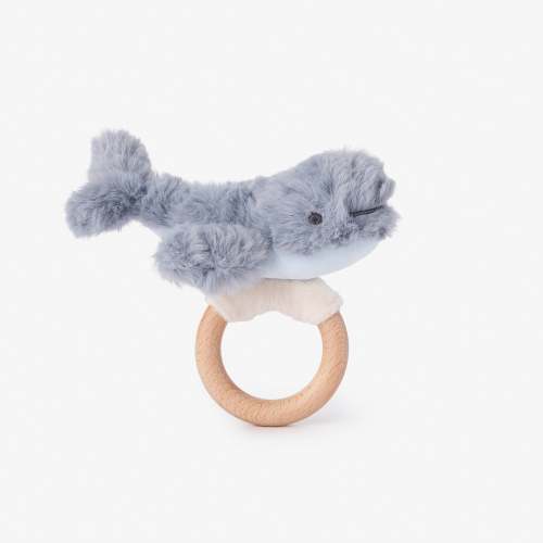 Whale Plush Wooden Ring Rattle
 – Elegant Baby