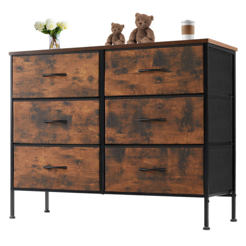 Latitude Run® 31.5" Wide Modern Farmhouse 8 Drawer Dresser with Sturdy Frame | Wayfair
