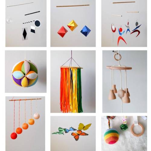 Set of Montessori Mobile Baby Toys Mobile Baby Set With Gobbi - Etsy