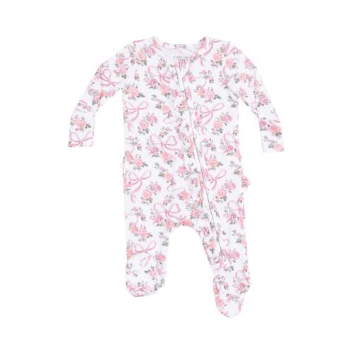 Ribbon and Flowers 2-Way Ruffle Footie