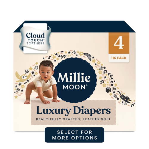 Millie Moon Luxury Diapers, Size 4, 116 Count (Select for More Options)