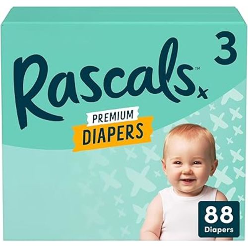 Rascals Premium Diaper (Size 3, 88 Count)