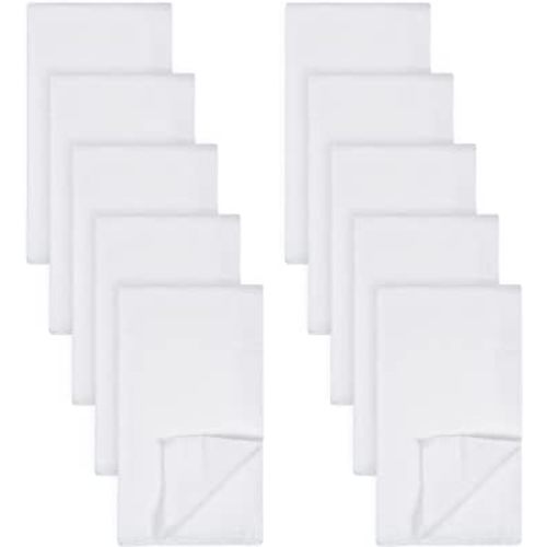 Gerber Unisex Baby Boys Girls Birdseye Flatfold Cloth Diapers Multipack White 10 Pack