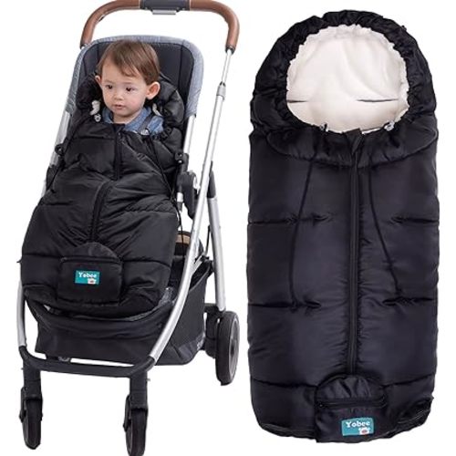 Yobee Weatherproof Toddler Footmuff Universal Sleeping Bag for Stroller, Comfortable Warm Temperature Adjustable Safe Bunting Bag, Waterproof Blanket Fit All Stroller