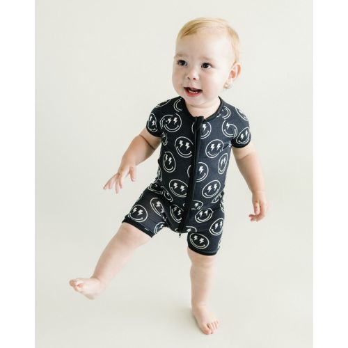 Bamboo Shorty Romper | Electric Smiley