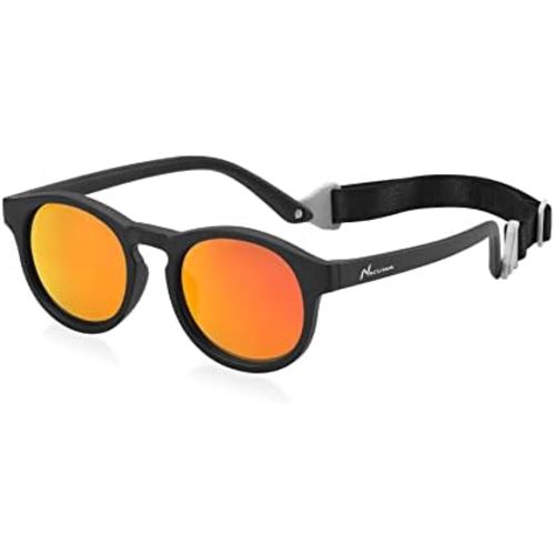 Baby Sunglasses with Strap Polarized Lens UV400 Protection Toddler Sunglasses for Infant Baby Girl Age 0-24months