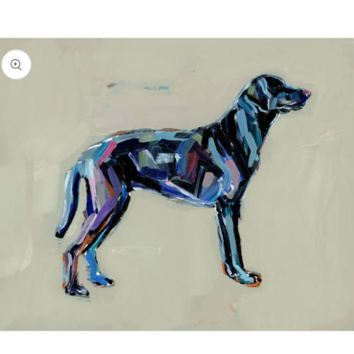 "Black Lab (tan background)" print