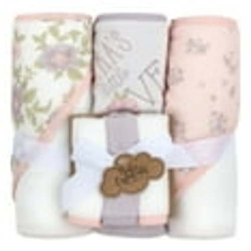 Baby Essentials 6 Piece Printed Hooded Bath Towel and Washcloth Set for Infant, Newborns and Toddlers 3 – 24 Months for Bath Time, Showers, Lounge, Beach and Pool in Mama's Little Love Print