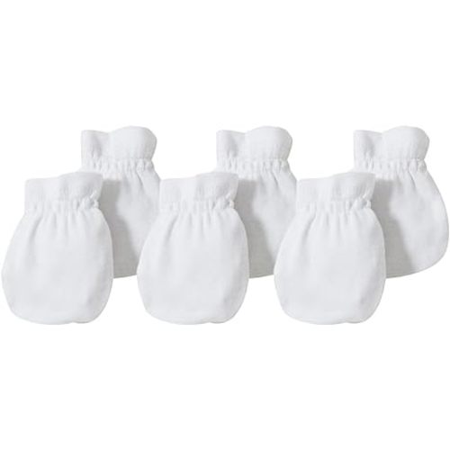 Burt's Bees Baby Baby Girls' Mittens, No-Scratch Mitts, 100% Organic Cotton, Set of 3