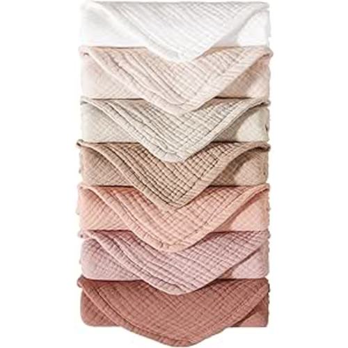 Amazon.com: Konssy Muslin Baby Burp Cloths Sets for Unisex- 7 Pack Soft 100% Cotton Burping Clothes for Newborn,Baby Girls and Boys : Baby
