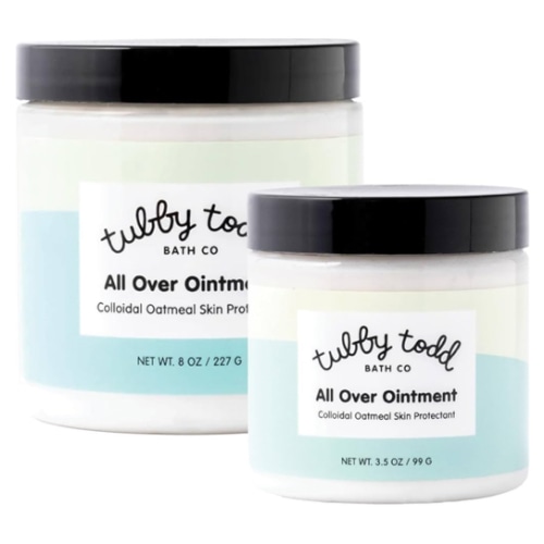 TUBBY TODD All Over Ointment - Baby Eczema Cream, Everyday Multi-Purpose Sensitive, Dry, Irritation Baby Skin Relief Cream, Steroid & Gluten Free, Fragrance Free, 3.5 oz & 8oz, 2 Pack