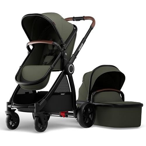 Mompush Ultimate2 Full-Size Stroller with Bassinet, Newborn to Toddler