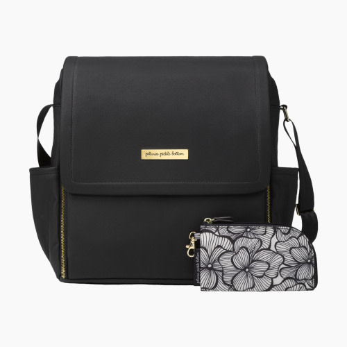 Petunia Pickle Bottom Boxy Diaper Bag  Backpack - Black Matte Leatherette