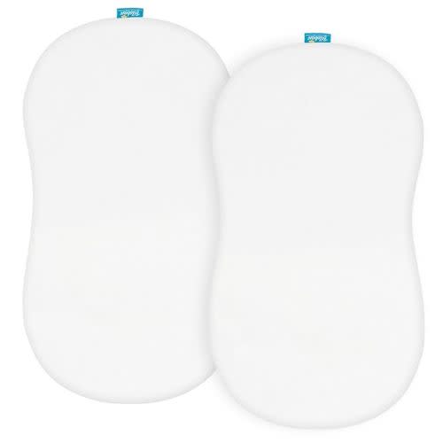 100% Cotton Bassinet Sheets, 2 Pack, White