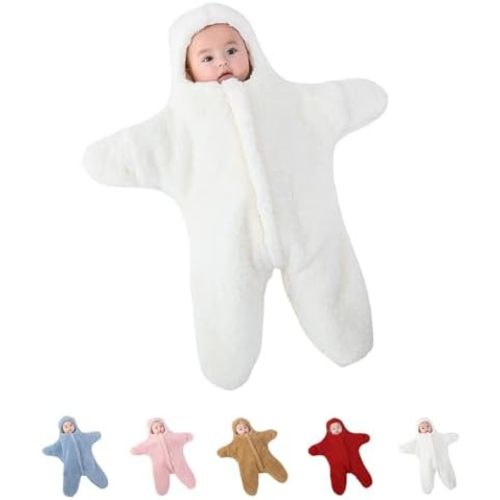 Baby Starfish Onesie, Winter Jumpsuit, Newborn Starfish Swaddle Bag, Thick Fleece Wearable Starfish Baby Onesie