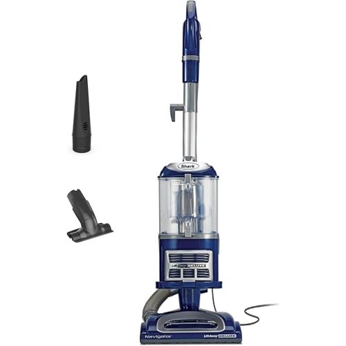 Shark Upright Vacuum Cleaner | Navigator Lift-Away Deluxe | Pet Hair, Carpet & Hard Floor Cleaning | Upholstery & Crevice Tool | HEPA Filter | Swivel Steering | Large Dust Cup Capacity | Blue | NV360