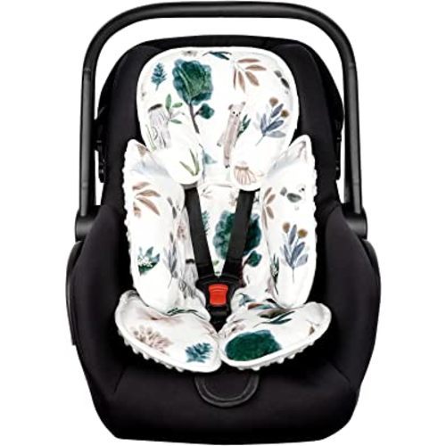 2-in-1 Baby Carseat Head Support, Infant Car Seat Insert for Newborn Girls Boys, Extra Soft Baby Support Pillow for Carseats, Strollers, Swings, Animal