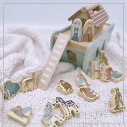 Wooden Noah's Ark Shape Sorter | Animal Learning Set Ages 2+ - Default Title - OmaOmaOma!