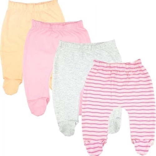123 Bear Baby Cotton Spandex Baby Pants with feet / Infant leggings with footies