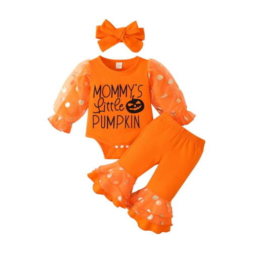 Canis Newborn Baby Girls Cotton Tops Romper Floral Pants 3Pcs Outfits Set Clothes