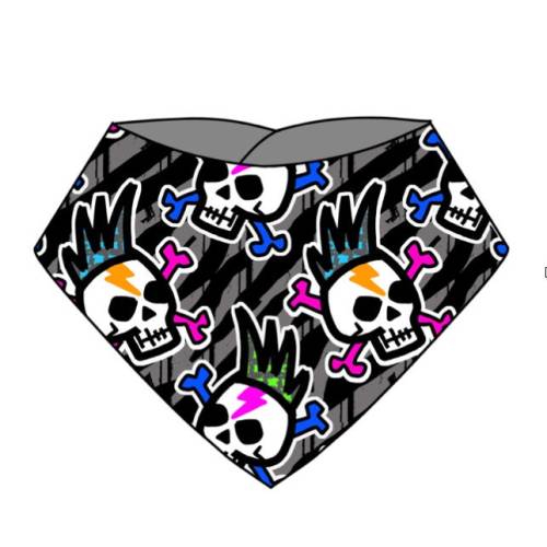Rave Skull Bib, Baby Dribble Bib, Halloween Baby Accessories, Toddler Bandana Bib, Halloween Baby Accessories, Boy Girl Unisex Adjustable