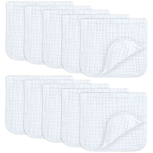 Muslin Burp Cloths Large 100% Cotton by Comfy Cubs