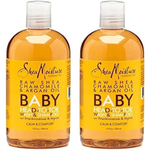 SHEA MOISTURE Raw Shea Butter Chamomile & Argan Oil Baby Head-to-toe Wash & Shampoo (Pack of 2)