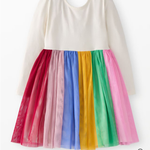 Long Sleeve Tulle Rainbow Dress | Hanna Andersson