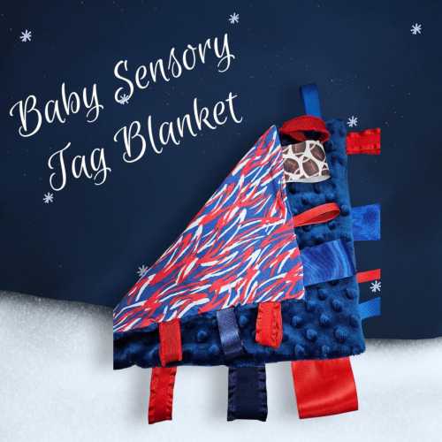 Buffalo Mafia Football Tag Blanket| Buffalo | Mafia | Buffalo Baby Gift | Sensory Tag Blanket | Bills Baby Gift