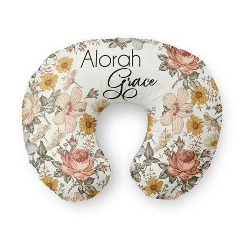Personalized Nursing Pillow Covers | Peyton's Vintage Floral