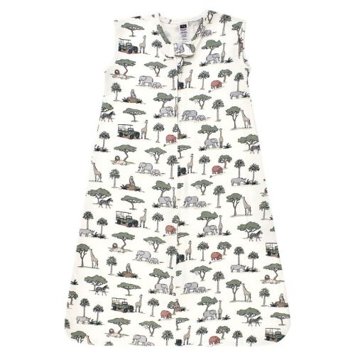 Hudson Baby Cotton Sleeveless Wearable Sleeping Bag, Sack, Blanket, Going On Safari, 0-6 Months