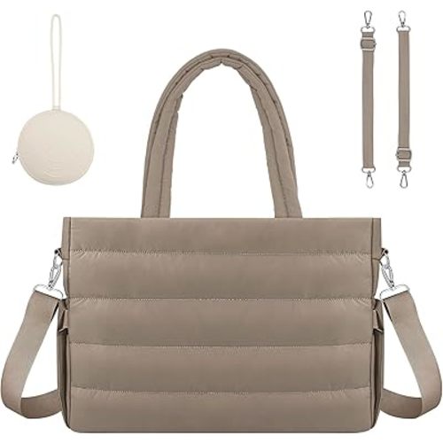 Diaper Bag Tote with Silicone Pacifier Case,Tote Bags Crossbody Hospital Bag Travel Large Mommy Bag
