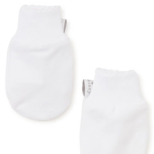 White Kissy Basics Mittens