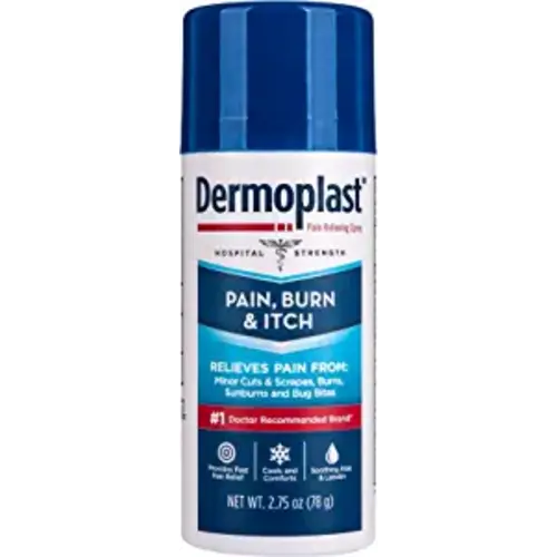 Dermoplast Pain, Burn & Itch Relief Spray for Minor Cuts, Burns and Bug Bites, 2.75 Oz (Packaging May Vary)