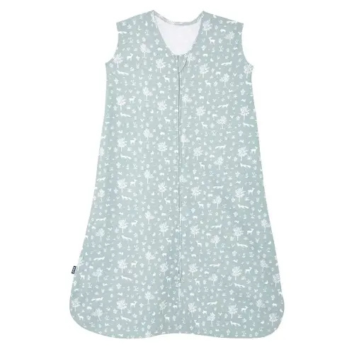 HALO SleepSack, 100% Cotton Wearable Blanket, Swaddle Transition Sleeping Bag, TOG 0.5, Sage Woodland, Medium, 6-12 Months