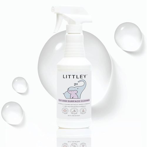 Littley Toy & Surface Cleaner with Hypochlorous Acid, Fragrance-Free, Made Without Ammonia, Bleach, Phosphates, Phthalates, or Dyes, 16oz Spray Bottle