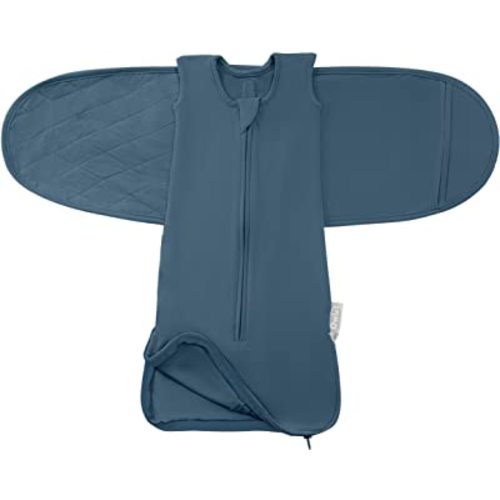 Owlet Dream Sleeper with Swaddle, Baby Sleep Sack and Wrap, Bedtime Blue, 0-3M