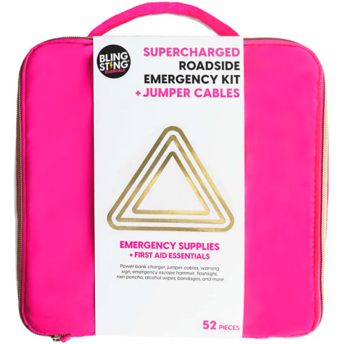 BLINGSTING Supercharged Car Emergency Kit - Pink