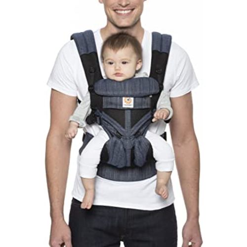 Ergobaby Omni 360 All-Position Baby Carrier for Newborn to Toddler with Lumbar Support & Cool Air Mesh (7-45 Lb), Indigo Weave