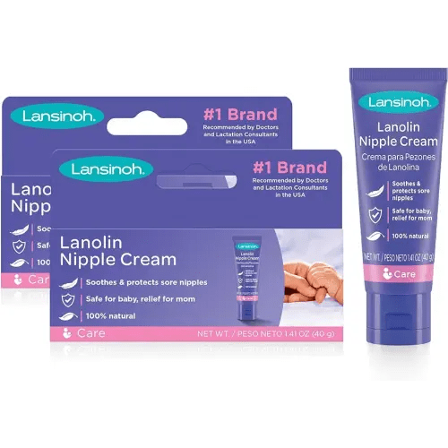 Lansinoh Lanolin Nipple Cream, Safe for Baby and Mom, Breastfeeding Essentials, 2.82 Ounces