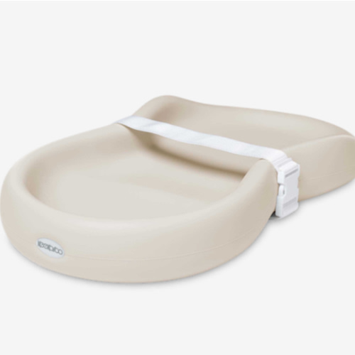 Keekaroo Peanut Changer Baby Vanilla– The Original Made in USA Easy-to-Clean Changing pad and The only Shell Over Foam, Fully Water Repellant