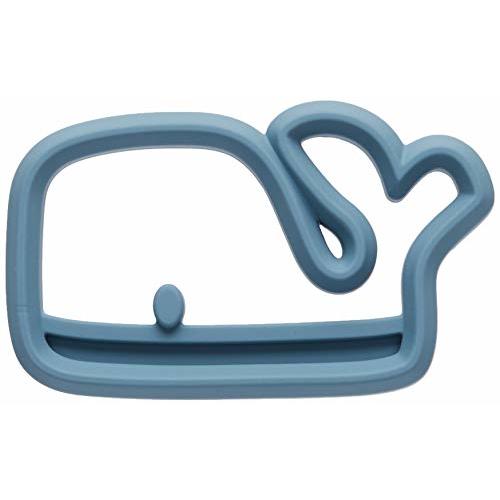 Itzy Ritzy Silicone Baby Teether - BPA-Free Infant Teether with Easy-to-Hold Design & Textured Back Side to Massage & Soothe Sore, Swollen Gums, Whale