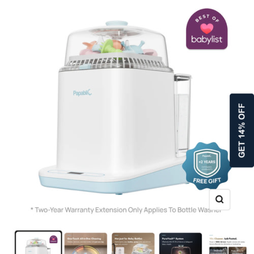 Baby Bottle Washer Sterilizer and Dryer All in One Bottle Cleaner