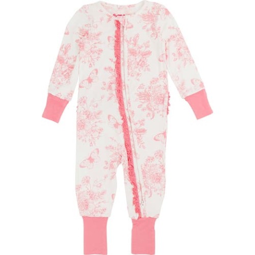 Butterfly Print Ruffle Convertible Romper