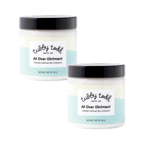 2 PCS Tubby Todd All Over Ointment for Babies Multi-Purpose Baby Eczema Cream for Sensitive Skin, Dry Skin, Rash & Irritation, Fragrance-Free, Hydrating & Moisturizing, 2.8 oz