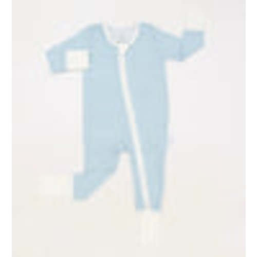 Double Zipper Romper - Baby Blue Flipping Hooks – Coosa Cotton