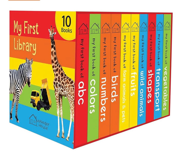 My First Library: Boxset of 10 Board Books for Kids