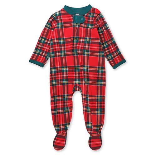 HonestBaby Baby Holiday Sleep & Play Footed One-Piece Pajama Sleeper 100% Organic Cotton